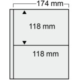 Folii pentru bancnote, carti postale, Compact 7874PA, 2 buzunare de 118 x 174 mm