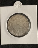Moneda 5 mărci 1971 G RFG argint