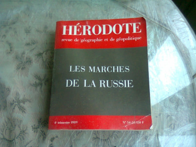 LES MARCHES DE LA RUSSIE - HERODOTE REVUE/1989 (TEXT IN LIMBA FRANCEZA) foto