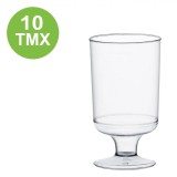 Set Pahare Plastic Reutilizabile, 100 ml, Capacitate 0,1 L, Transparent, 10 Bucăți
