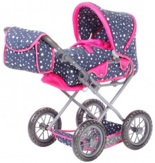 Carucior 2 In 1 Pentru Papusi Ruby Star Blue foto