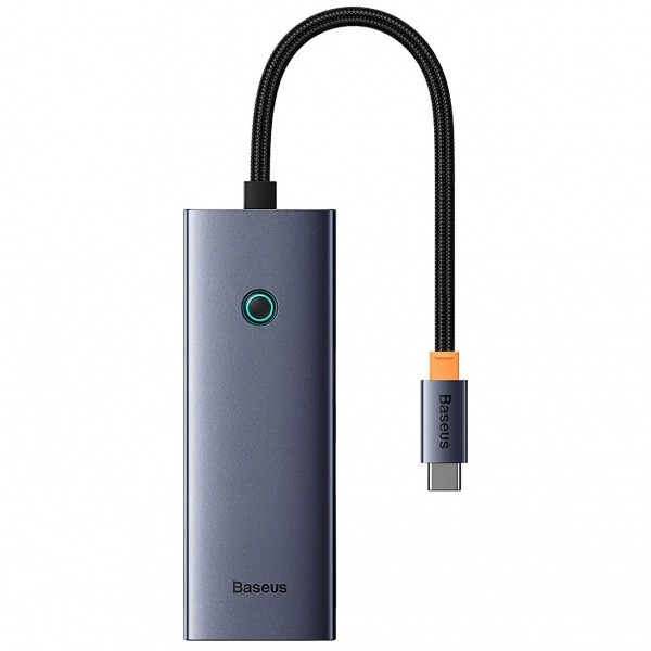 Hub USB-C Baseus UltraJoy, 3 x USB-A 3.0 - 1 x RJ45, Gri B0005280A813-00