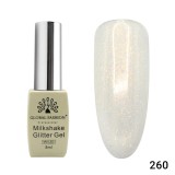 Oja semipermanenta, Milkshake Glitter, Global Fashion 8ml, 260