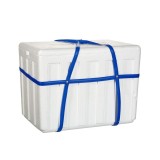 Geanta termica, 34 l, Styrofoam, Plastic, 44x30x35 cm, Alb/Albastru