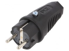 Conector Alimentare AC Mufă 2P PE 250V 16A Cablaj