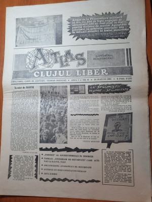 ziarul atlas clujul liber 24 martie 1990 foto