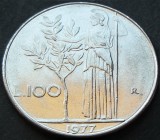 Moneda 100 LIRE - ITALIA, anul 1977 *cod 2272 A