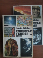 HORIA MATEI - ENIGMELE TERREI 2 volume (1978, editie cartonata) foto
