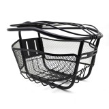 Cos pentru bicicleta, cu capac, metalic, montare frontala, 28x21x19 cm, negru, ProCart