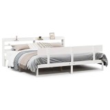 Cumpara ieftin Cadru de pat fara saltea, alb, 180x200 cm, lemn masiv pin