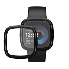 Set 2 Folii de protectie Kwmobile pentru Fitbit Versa 4/Sense 2, Transparent/Negru, Polimer, KWM000024WK001C foto