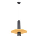 Lampă Suspendată Pelta 1 Negru/Galben