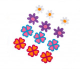 Set 12 floricele din fetru pentru activitati crafts,4-5.5 cm, Oem