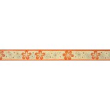 Bordura decorativa pentru tapet, floral, portocaliu, 4.5cm x 10m, 227-351