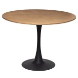 Masa rotunda Atmosphera Elias, 102x76 cm, MDF si metal, negru si stejar Household NewTrend
