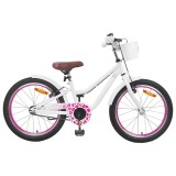 vidaXL Bicicletă pentru Copii 20 Inci pentru 6-11 ani Alb 42009601