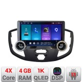 Navigatie Ford Transit V363 2015-2021 Edotec 4+64 10.5 inch Incell 1K android Wifi 5Ghz gps internet Kit-custom