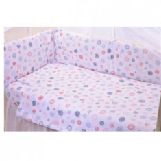 Set complet lenjerie si aparatori laterale, 120x60 cm, Ghemotoace, Fic Baby