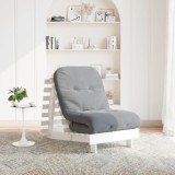Cumpara ieftin Canapea futon cu saltea, alb, 70x206x11 cm, lemn masiv de pin