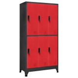 Cumpara ieftin Fiset, antracit si rosu, 90x45x180 cm, otel