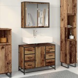 vidaXL Set de mobilier pentru baie 2 pcs Lemn Vechi Lemn compozit 3402429