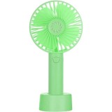 Ventilator portabil, design compact, functionare silentioasa, viteza ajustabila, incarcate USB, cu acumulator, verde