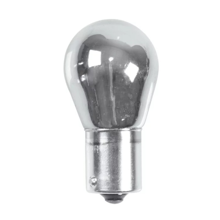 Bec clasic 12V 21W semnaliz frana mers inapoi ceata sp BA15s sim 2buc - Crom/Alb Garage AutoRide