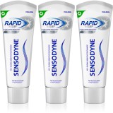 Sensodyne Rapid Whitening pasta de dinti pentru albire pentru dinti sensibili 3x75 ml
