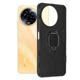 Husa telefon pentru realme 11, inel magnetic tip suport, negru