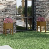 VidaXL Jardiniere grădină 2 buc. maro miere 40x40x70 cm lemn masiv pin