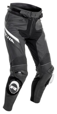 Pantaloni Moto Piele Richa Viper 2 Street Trousers, Negru/Alb, Marime 56 foto