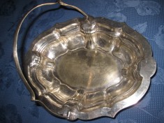 318a-Splendida Fructiera veche cosulet in alama argintata, perioada interbelica.