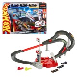 Hot Wheels Circuit de Curse Formula 1 Set de Joaca cu Pista, 3 Masinute si Lansator Speed Snap