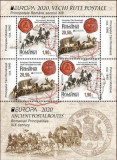 ROMANIA 2020 -EUROPA - Vechi rute postale--Bloc tip I cu 2 serii LP.2280A MNH**, Nestampilat