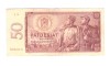 Bancnota Cehoslovacia 50 korun 1964, seria J18, stare buna