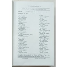 PSYCHOLOGICAL REPORTS , VOL. 14 , JANUARY - JUNE , 1964