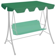 vidaXL Copertină de rezervă leagăn grădină, verde, 188/168x145/110cm 312088