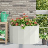 vidaXL Jardinieră Alb 90 x 45 x 50 cm Oțel 883711