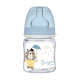 Biberon albastru anticolici cu gat larg PP EasyStart Bonjour Paris, 120ml, Canpol babies