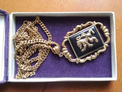 Medalion marca Guban-Timisoara-aurit foto