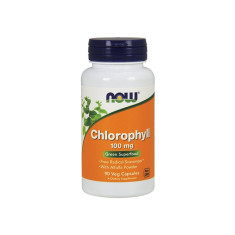Supliment nutritiv cu clorofila Now, 100 mg, 90 de capsule moi