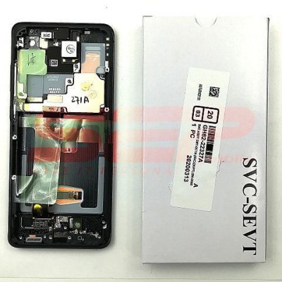 LCD+Touchscreen cu Rama Samsung Galaxy S20 Ultra / G988F BLACK original foto