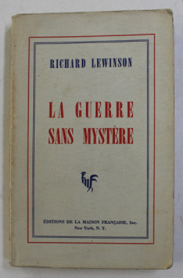 LA GUERRE SANS MYSTERE par RICHARD LEWINSON , 1941 foto