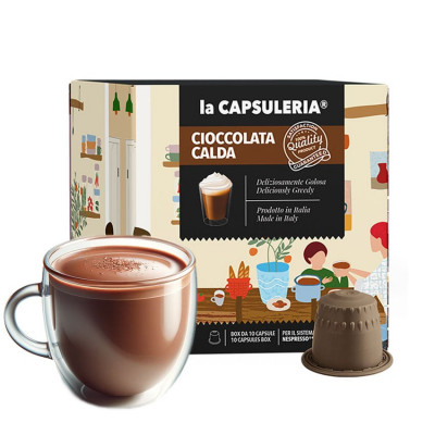 Ciocolata Calda, 80 capsule compatibile Nespresso, La Capsuleria foto