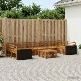 Cumpara ieftin Set de canapele de exterior 8 buc. 7-Locuri natural