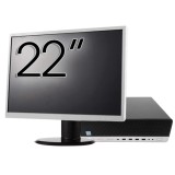 Pachet Calculator Second Hand HP EliteDesk 800 G5 SFF, Intel Core i5-9500 3.00-4.40GHz, 8GB DDR4, 256GB SSD + Monitor 22&amp;quot; NewTechnology Media