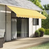 P&acirc;nză de rezervă fald copertină galben și alb 3,5m dungi