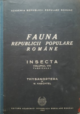 FAUNA R.P.R. INSECTA VOL VIII FASCICULA 1 - W. KNECHTEL foto