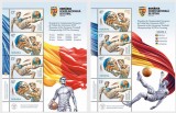 Romania la CE de Fotbal din Germania, minicoală de 4 timbre (2 serii) tip I+ II, 2024, LP 2471b+2471c, MNH, Nestampilat