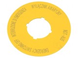 Tăbliță Descriptivă 22mm IP66 &Oslash;60mm -25&divide;70&deg;C